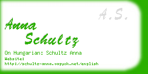 anna schultz business card
